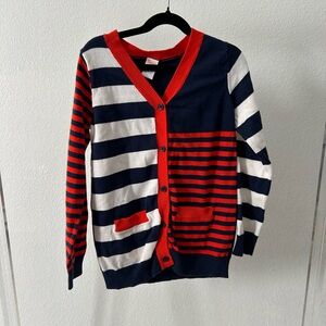 Gymboree Navy and Red Button-Up Cardigan